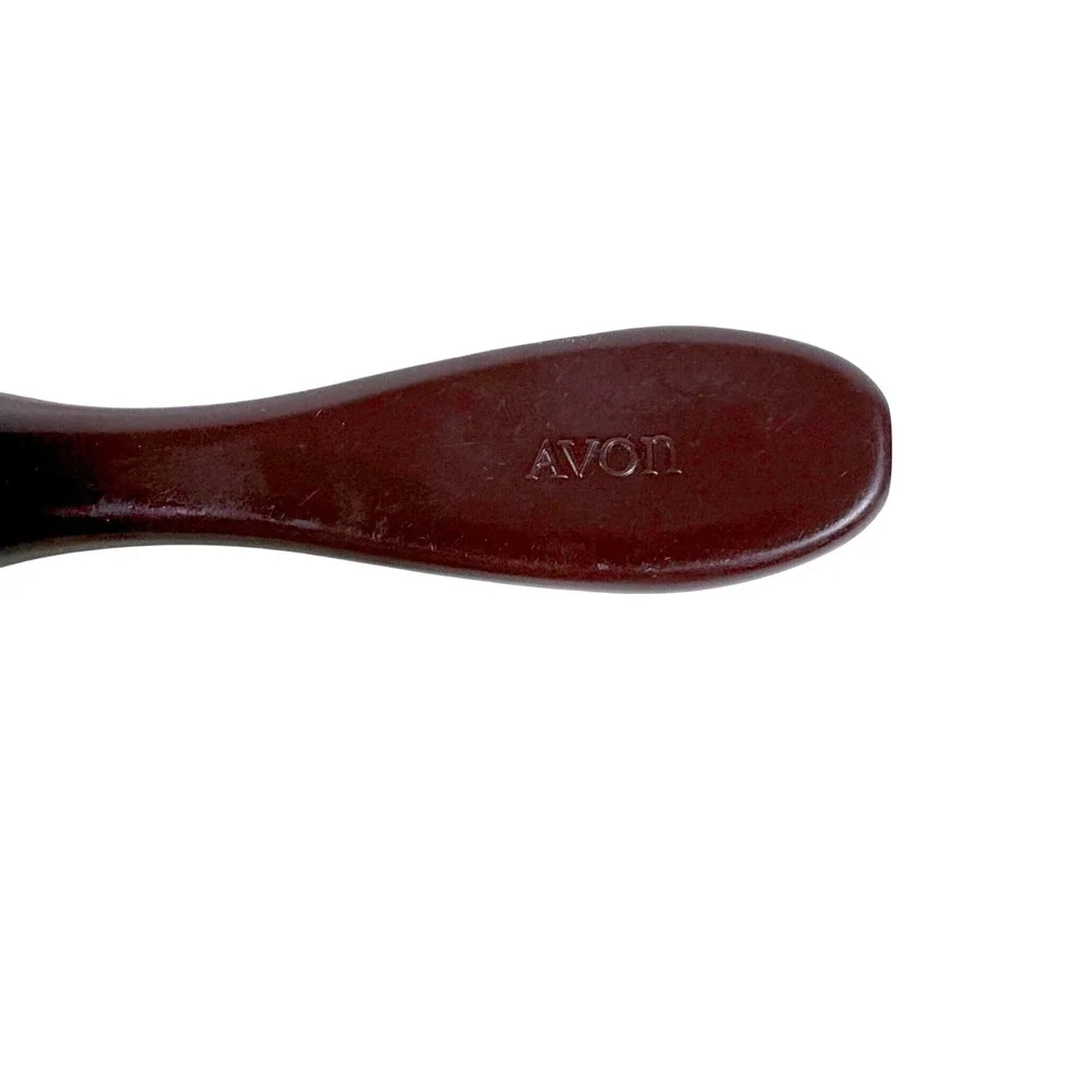 Vtg Avon Natural Performance Flair Hair Brush Brown Handle 7 Row Plastic Bristle